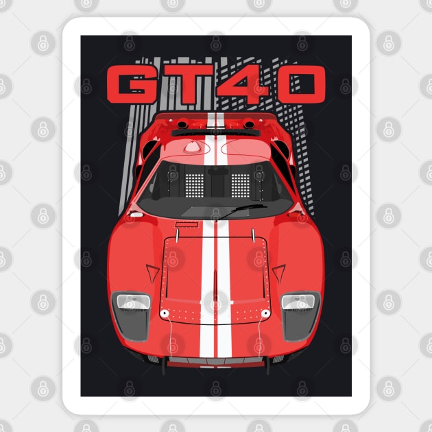 Ford GT40-red Sticker by V8social